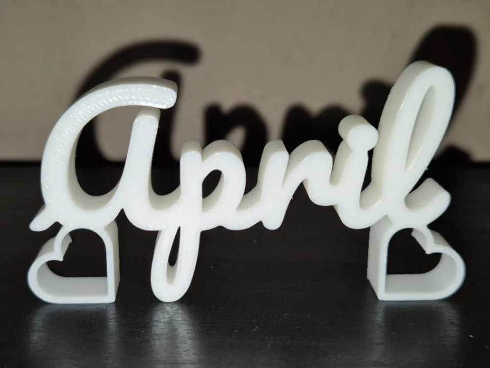 April Name Sign Display Decor by GabT - MakerWorld