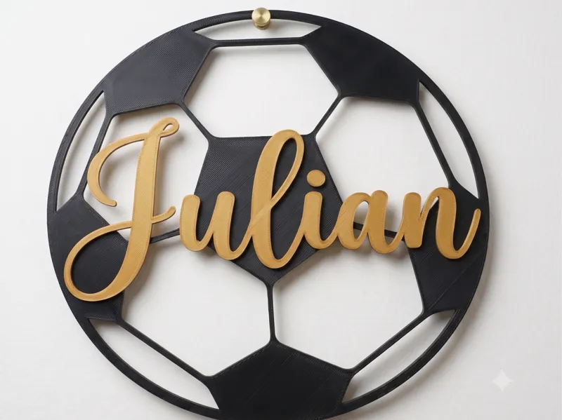 Türschild mit Fußball und Name "Jonas"