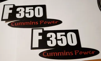 F 350 Cummins Fender Badge