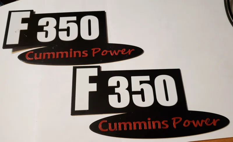 F 350 Cummins Fender Badge