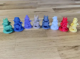 Flamecraft Player Dragons - Upgrade Tokens/Meeple