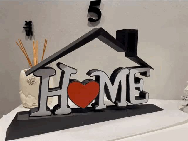 Scritta decorativa luminosa HOME
