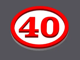 40 Birthday Cart Coin, 40er Einkaufswagenchip