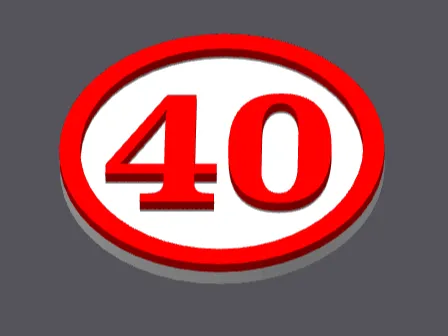 40 Birthday Cart Coin, 40er Einkaufswagenchip