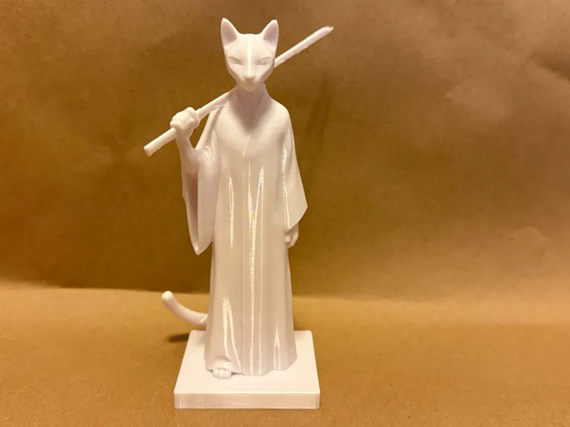Samurai Cat Statue