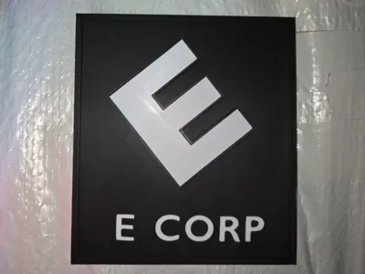 E Corp Mr. Robot wall sign 