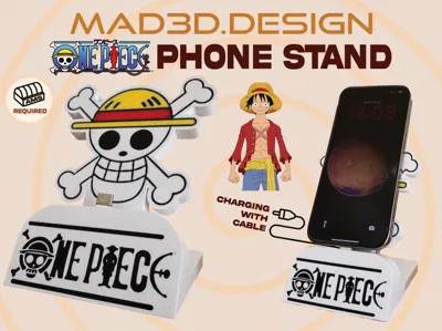 one piece phone holder cable charging