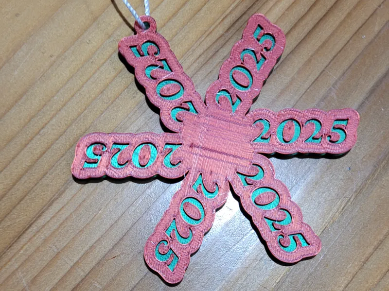 2025 Christmas snowflake ornament 