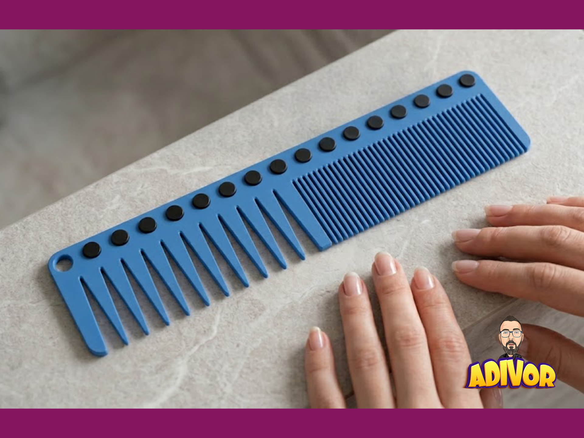 Dual-Action Grooming Comb: Fine & Wide Teeth
