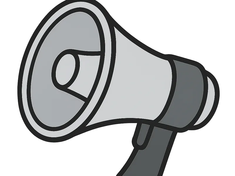 Megaphone Magnet for bulletin board