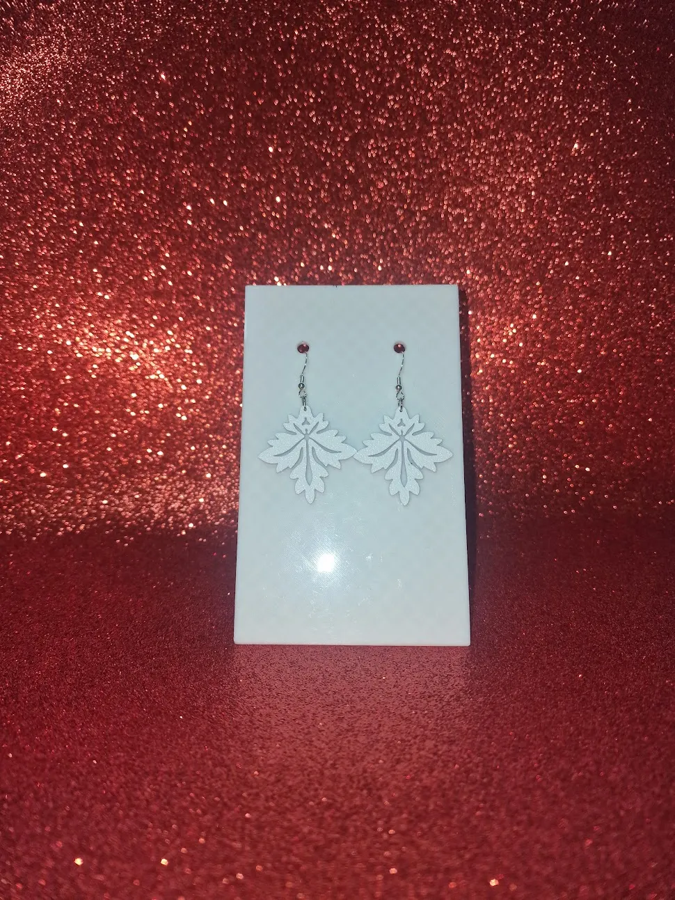 Spiritual leaf earrings view 2