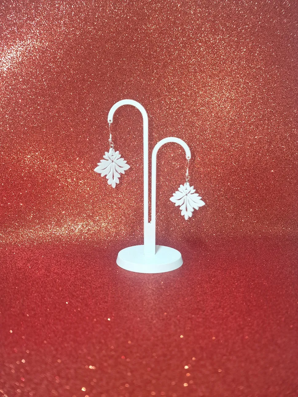 Spiritual leaf earrings view 3