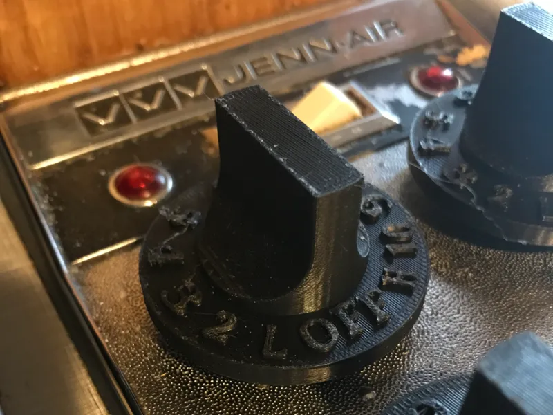 Jenn-Air Cooktop H-Shaft Knob w/ Raised Numbers
