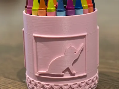 Cat Themed Crayon Holder
