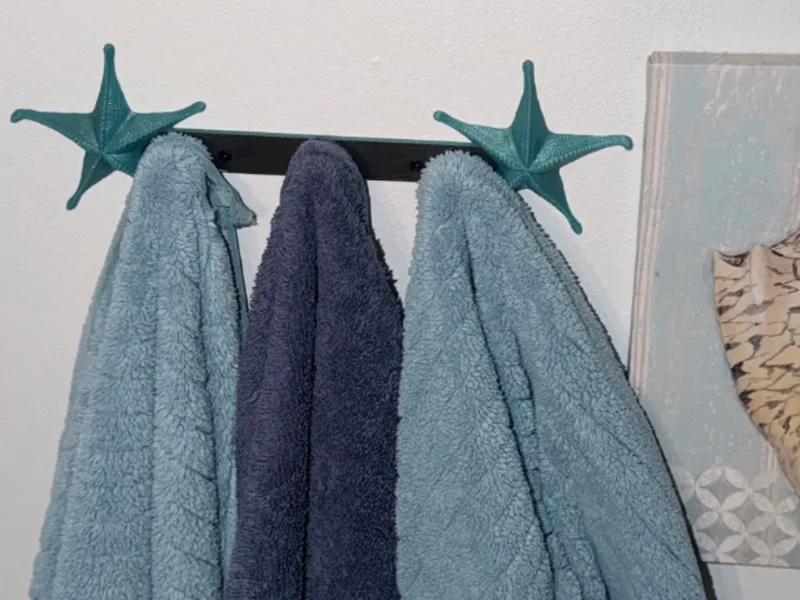 Starfish Towel Holder (3 hooks) Key holder
