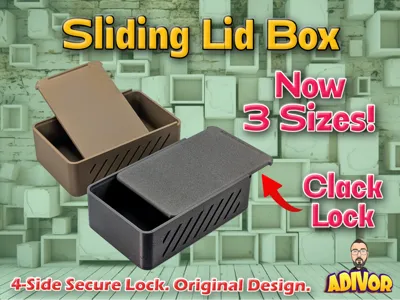 Locking Sliding Lid Box with