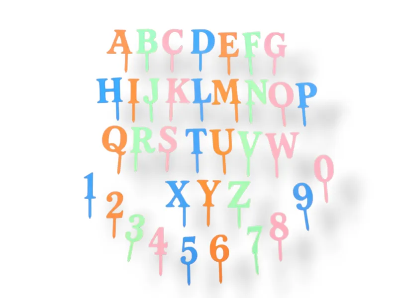Alphabet Cake Topper Set - ABC's & 123's 