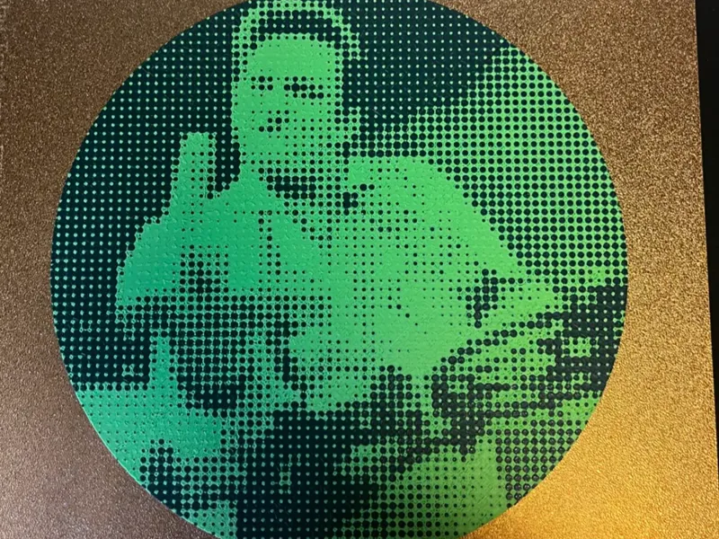 Half tone Johnny Cash artwork