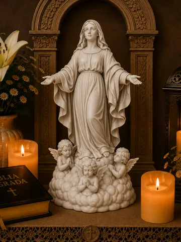 Modelo para impresión 3D: Nossa Senhora da Assunção — vista de referencia 2