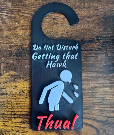 Hawk Thua Door Sign