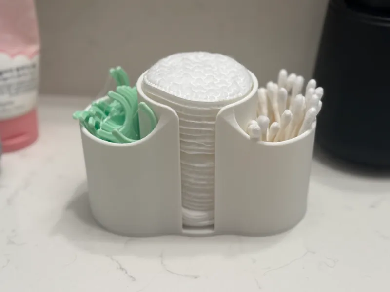 Stylish Cotton Pad, Floss Stick and QTIP Holder