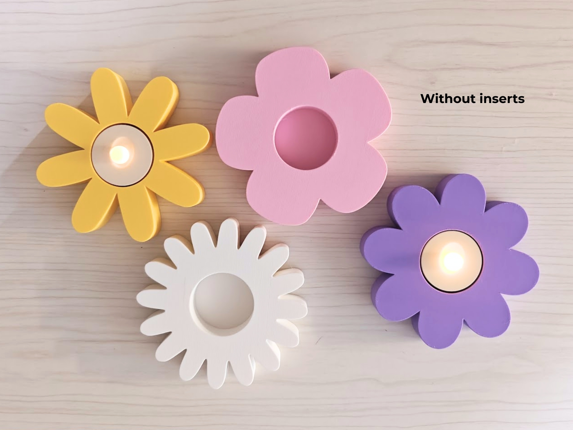 Miniatura 2 do modelo 3D Modular daisy tealight holders