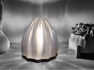 Luminus Bloom: Elegant Lamp with Radiant Glow