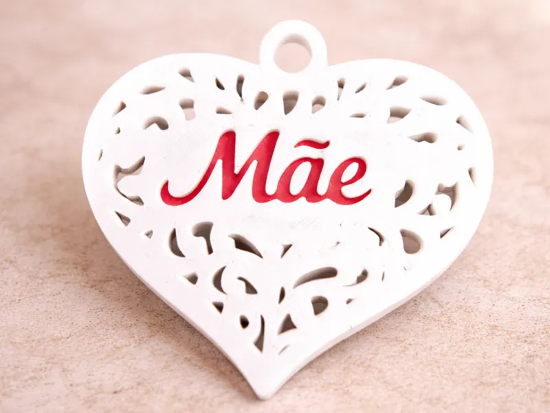 Porta-chaves Coração “Mãe”