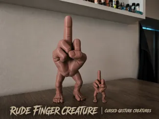 Rude Finger Creature | Cursed Gesture Creatures