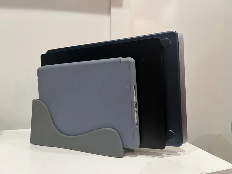 Four Slot Vertical Laptop Stand