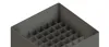 Cleared top edge, easy to remove batteries from corner/edges
