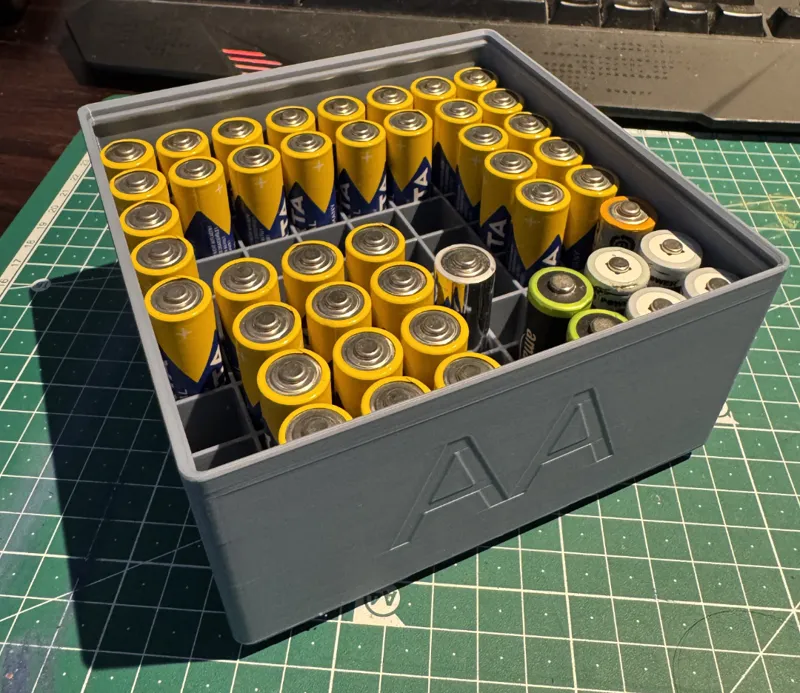 Gridfinity AA Battery Storage
