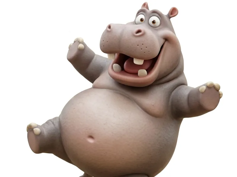 Happy & Clumsy Hippo