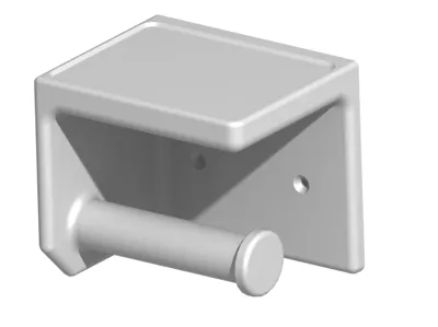Toilet paper holder with shelf