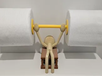 bench press toilet roll holder