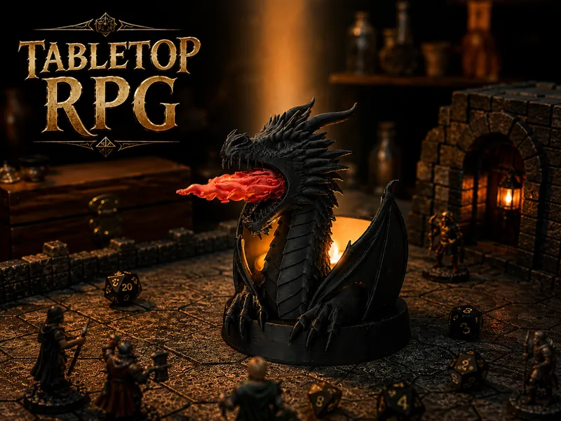 The Last Breach Dragon – Pen Holder & Tealight