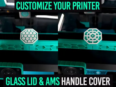 P1S X1C AMS & GLASS TOP HANDLE COVER | FAST PRINT