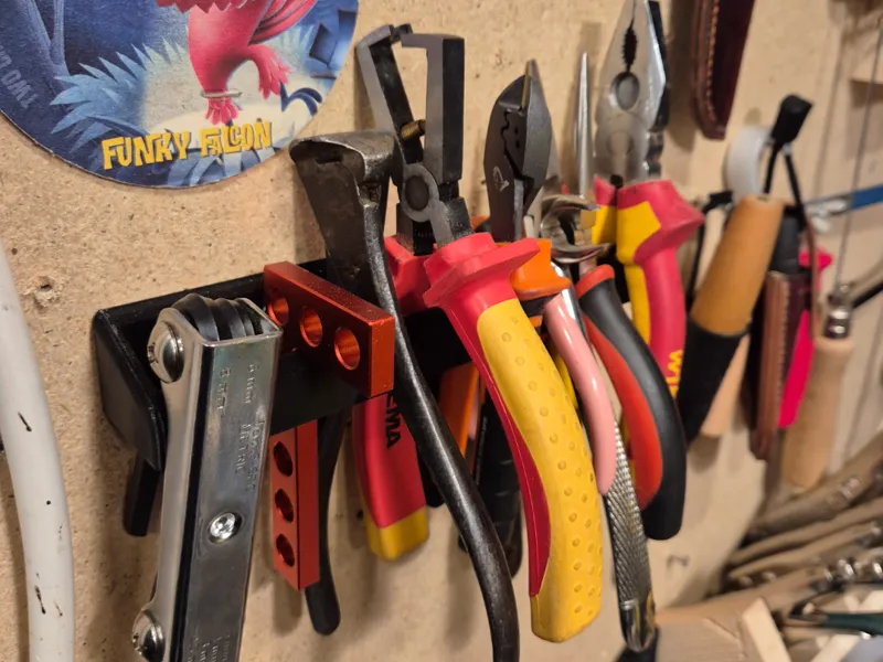 Wall mounted holder for pliers
