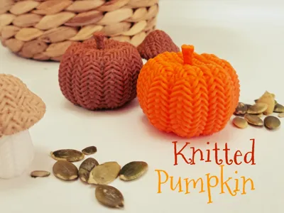 Knitted pumpkin