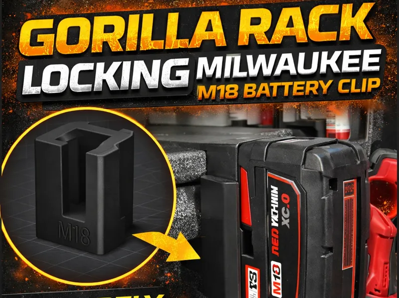 Gorilla Rack Locking Milwaukee M18 Battery Clip