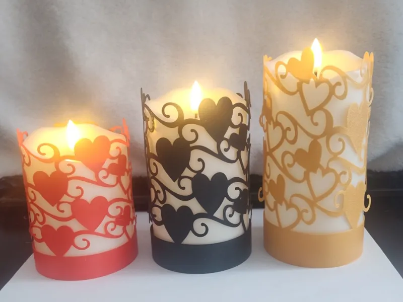 Valentine Hearts LED Candle Wrap