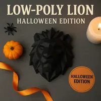 Décoration murale lion low poly — photo 2