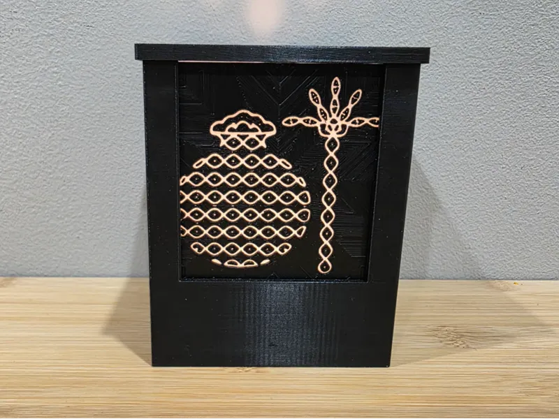 Hindu Kolam Square Lamp