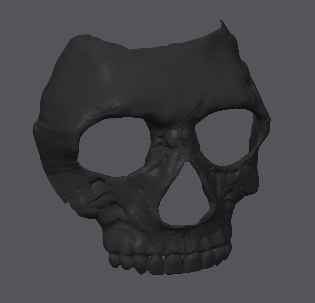Ghost mask from Call of Duty Modern Warfare view 2