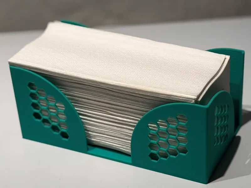 Hexa paper napkin holder