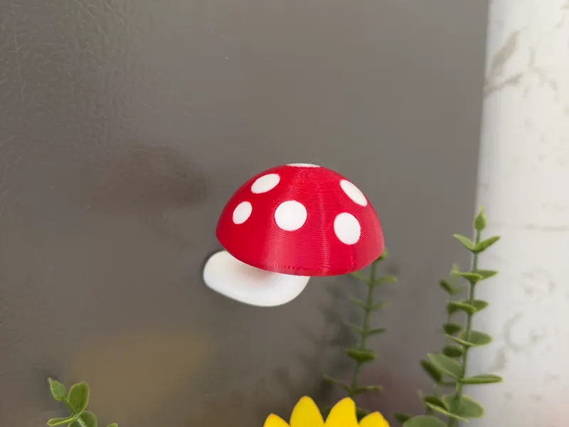 Mushroom fridge magnet