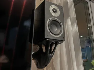 Wall mounted speaker stand, optimized topology