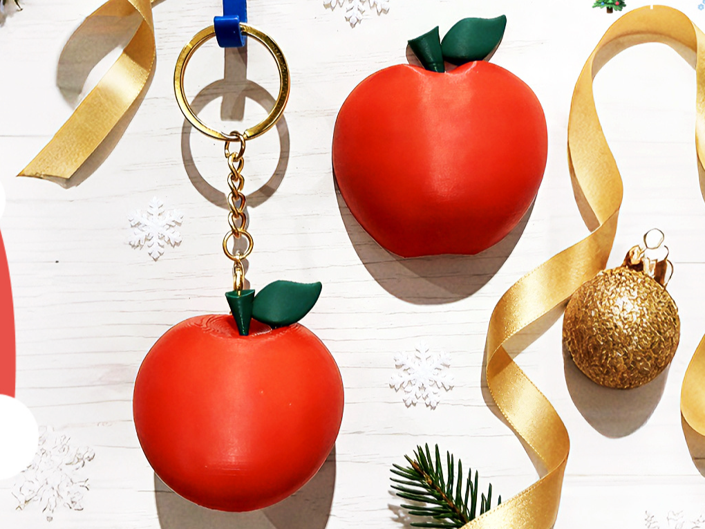 Peace Apple Keychain&Fridge Magnet set 