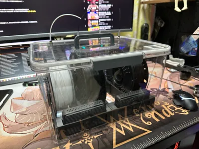 Filament Dry Box Base Stand_Combined with JJC Rechargeable Desiccant Card (Easy to Replace)_20L Four-Plate Position_Single Plate Print