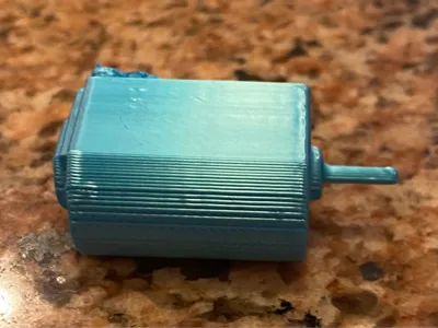 DC motor (to scale as best as I can)